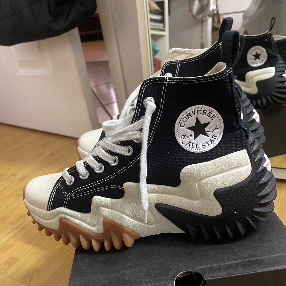 Black Run Star Motion High Top Sneakers